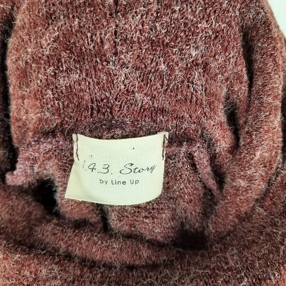 143 Story Line Up Angora blend sweater long sleeve turtleneck maroon knockout - Picture 15 of 16